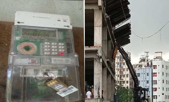 কাওলা ও দক্ষিণখানে রাজউকের উচ্ছেদ অভিযান, ৭ বাড়ির বিদ্যুৎ সংযোগ বিচ্ছিন্ন