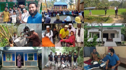 আগৈলঝাড়ায় চেংগুটিয়া গ্রামকে গৃহহীনমুক্ত করল মাজারুলের সংগঠন