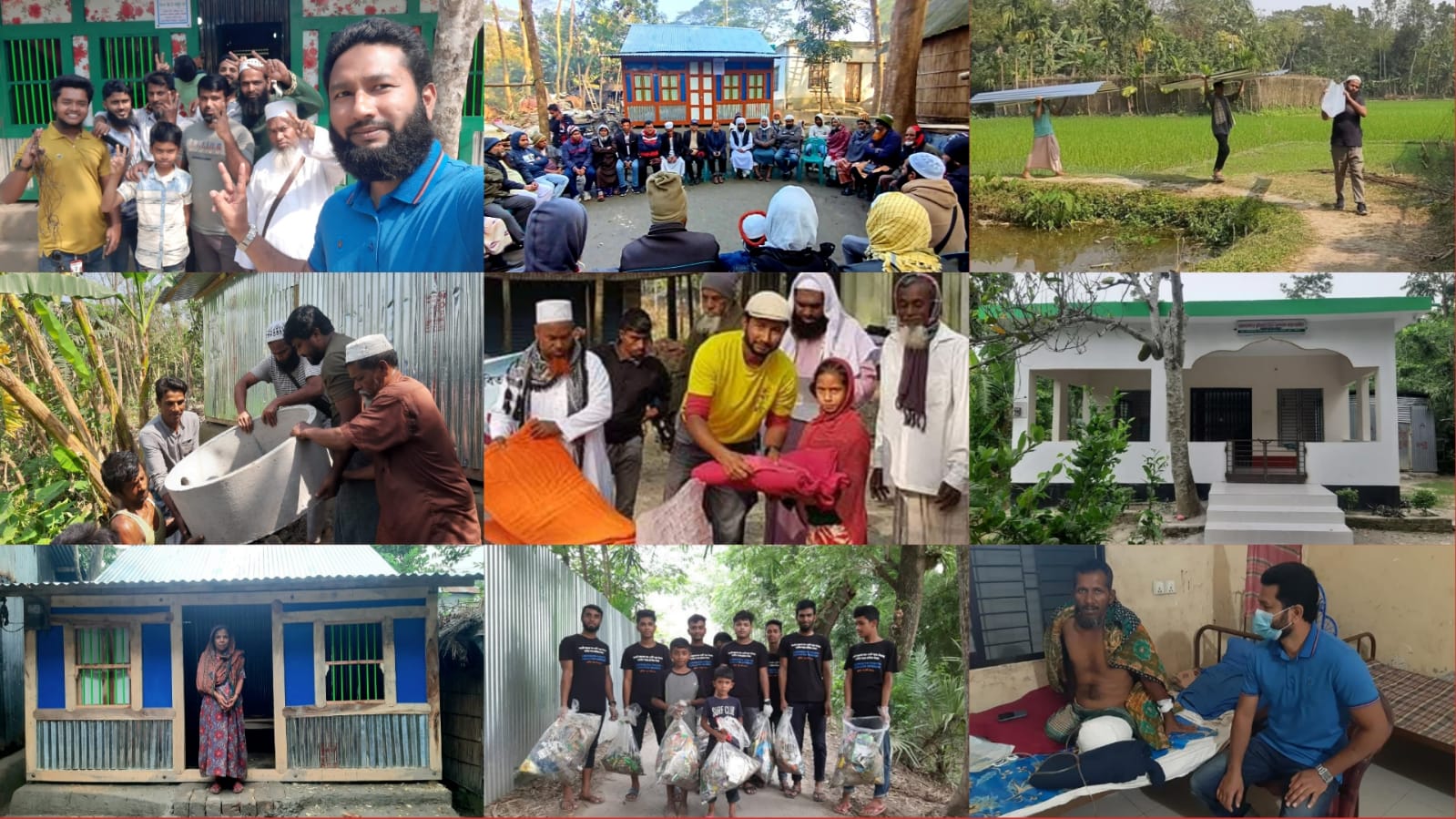 আগৈলঝাড়ায় চেংগুটিয়া গ্রামকে গৃহহীনমুক্ত করল মাজারুলের সংগঠন