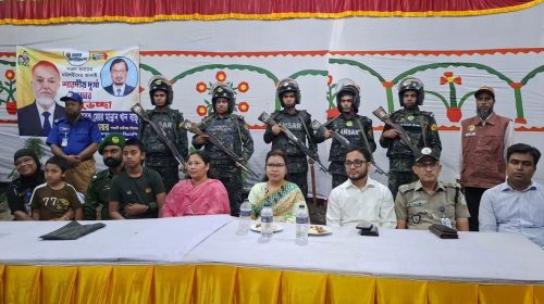 হাজীগঞ্জে শারদীয় দুর্গাপূজা ঘিরে পূজামণ্ডপ পরিদর্শন, আইনশৃঙ্খলা পরিস্থিতি পর্যবেক্ষণ