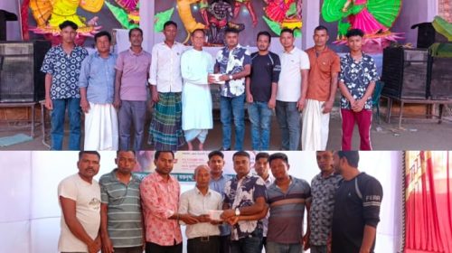 ঠাকুরগাঁওয়ে অ্যাডভোকেট হান্নান শাহর পক্ষ থেকে মন্দিরে মোবাইল উপহার ও ধানের শীষের প্রচার