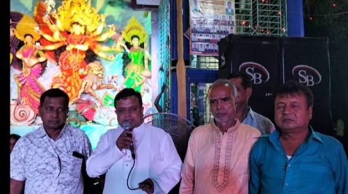 শারদীয় দুর্গাপূজা উপলক্ষ্যে বাংলাদেশ জাতীয় হিন্দু মহাজোট কালিয়াকৈর শাখার উদ্যোগে পূজামণ্ডপ পরিদর্শন