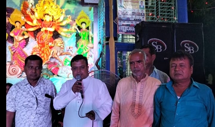 শারদীয় দুর্গাপূজা উপলক্ষ্যে বাংলাদেশ জাতীয় হিন্দু মহাজোট কালিয়াকৈর শাখার উদ্যোগে পূজামণ্ডপ পরিদর্শন