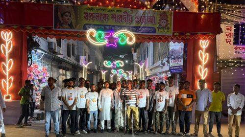 জামালপুরে দুর্গাপূজার মহানবমীতে মেয়র প্রার্থী সোহেল রানা খান