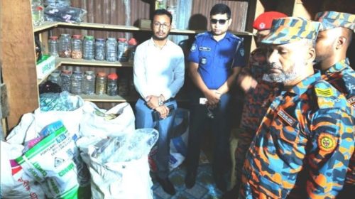 হাজীগঞ্জে ভ্রাম্যমান আদালতের বিপুল পরিমাণ নিষিদ্ধ জাল জব্দ