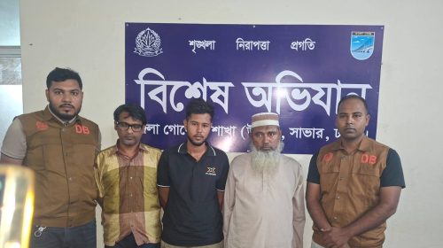আশুলিয়ায় ডিবির অভিযানে ইয়াবা-হেরোইনসহ দুই মাদক ব্যবসায়ী গ্রেপ্তার
