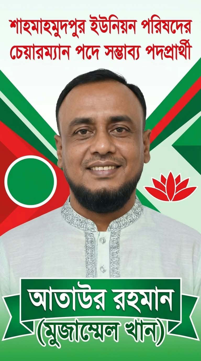 ​শাহমাহমুদপুর ইউপি চেয়ারম্যান পদে সম্ভাব্য প্রার্থী মুজাম্মেল খানের পরিচিতি ও প্রত্যাশা